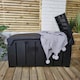 image 4 of Black 115cm x 55cm x 60cm Butterfly Opening Top 300 Litre Large Garden Storage Box Weatherproof with Padlock Hole Black
