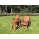 image 3 of Deluxe 2 Chair & Table Outdoor Set With 2 x Chair Cushion Burgundy