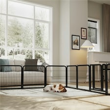 Yaheetech 12-Panel Metal Dog Playpen, 60 × 60 cm Black