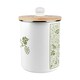 image 7 of Oak Leaves & Berries Food Waste Caddy - Metal 2L Green Decorative Kitchen Compost Bin