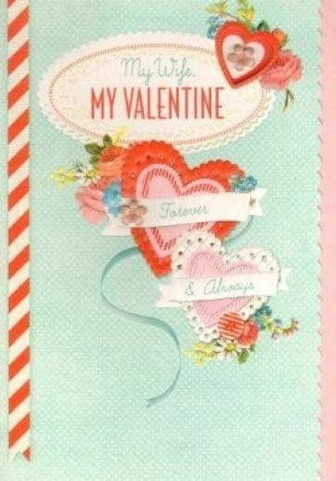 image 1 of My Wife My Valentine, Valentine Card