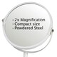image 3 of Showerdrape Capri White 2x Magnifying Vanity Mirror