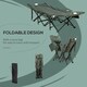image 3 of Outsunny Camping Bed w/ Carry Bag, Magazine Bag & Cup Holder, Grey
