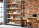 image 1 of Metro Industrial Large Open Bookcase | Brown | Brown