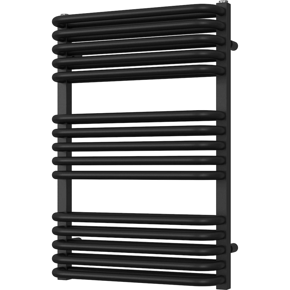 image 1 of Crossmoor Heated Towel Bathroom Radiator - Black - (H) 736mm x (W) 500mm