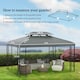 image 7 of Outsunny 3x4m Gazebo Replacement Roof Canopy 2 Tier Top UV Cover Patio Cream