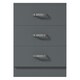 image 8 of FWStyle Tunis 3 Drawer Bedside Chest Matt Grey