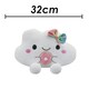 image 7 of Cloud Soft Toy Holding Donut Plush Cuddly Soft Fluffy Furry Cute 32cm White