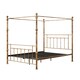 image 6 of Welwyn Vintage Victorian 4 Poster Antique Brass Metal Bed Frame (King)
