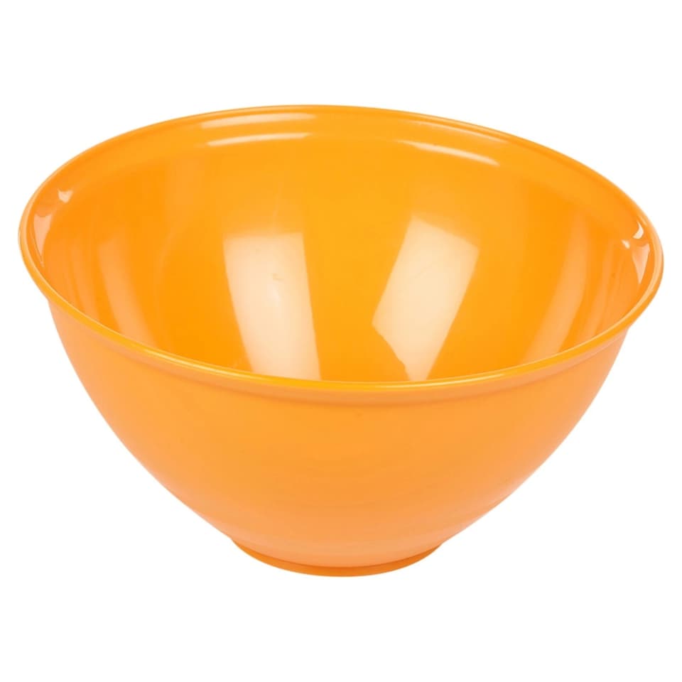 image 1 of 3 Pcs Durable Plastic Colourful Mixing Bowls Set Microwave and Dishwasher Safe | Orange | Orange