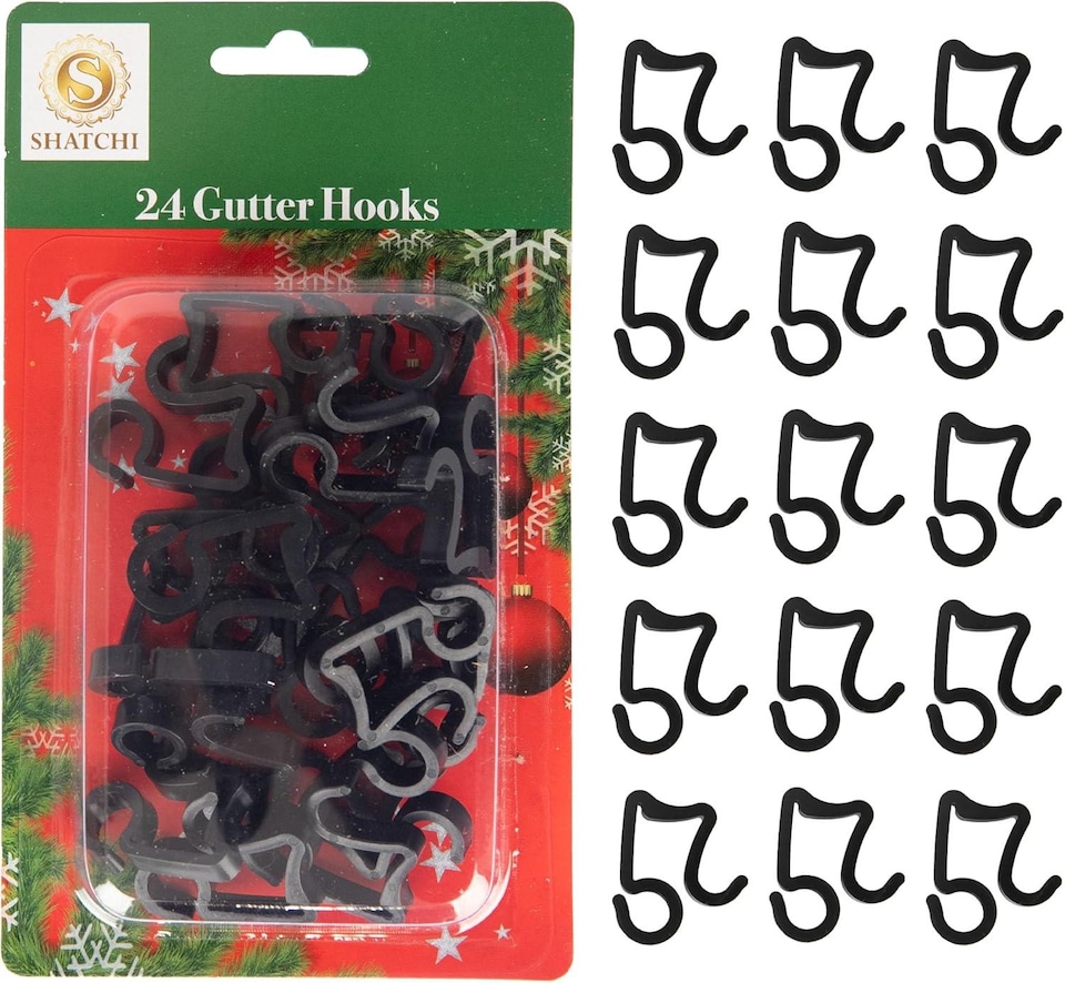 image 1 of Black Clip Hooks 24 Pack  Multipurpose Hanging Clip Hooks for Home, Office & Decorative Use