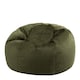 image 3 of Kingston Classic Velvet Bean Bag Chair Olive Green Bean Bags | Green | Olive Green | 1