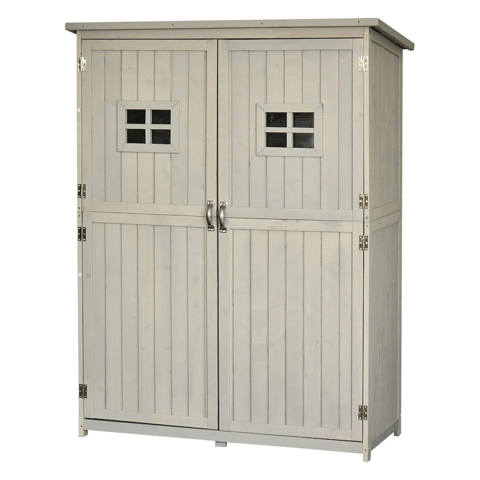 image 1 of Outsunny Garden Shed Outdoor Storage Unit with Asphalt Roof, 3 Shelves