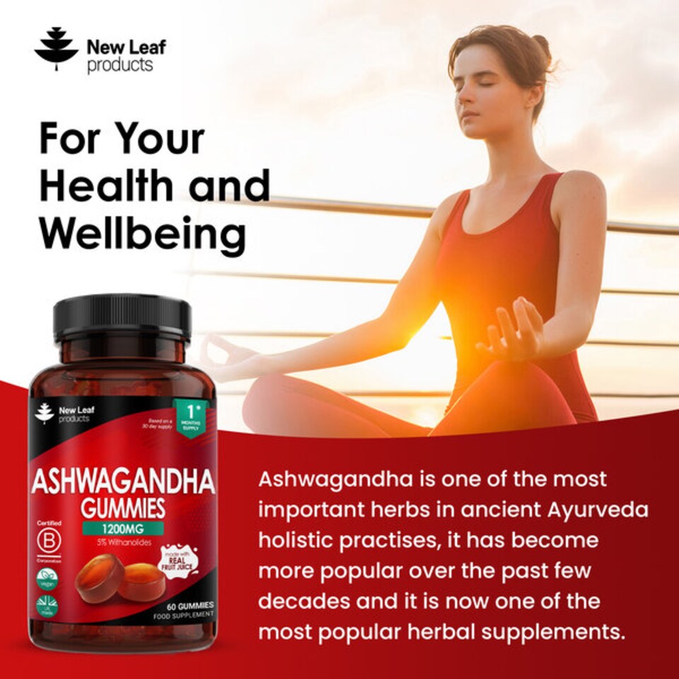 image 1 of Ashwagandha Gummies 1200mg - High Strength 5% Withanolides