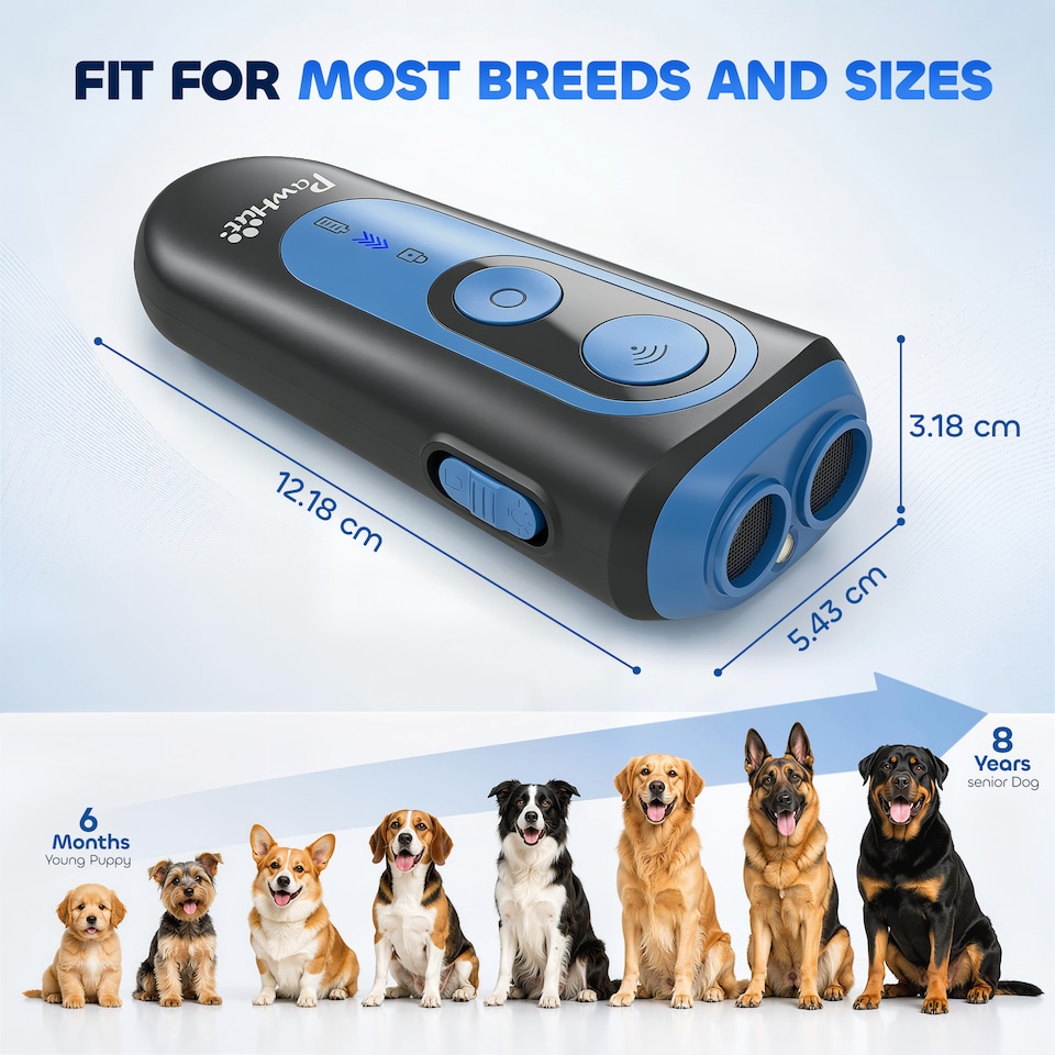 image 1 of PawHut Anti Barking Device for Dogs, Ultrasonic Stop Dog Barking Device
