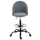 image 1 of Vinsetto Draughtsman Chair Home Office Ergonomic 5 Wheels Padded Seat Grey