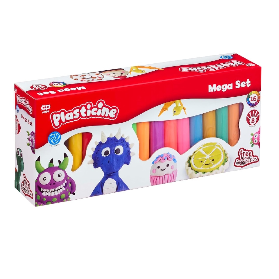 image 1 of Plasticine Mega Refill With 16 Colours & Tool