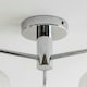 image 2 of ValueLights Amaia Chrome IP44 Rated 3 Way Frosted Ribbed Glass Ceiling Light with LED Bulbs