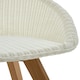 image 5 of Interiors by Premier White Rattan Indoor chair with Wood legs Finish, Artistic Faux Chair for Living Room, Outdoor Chair
