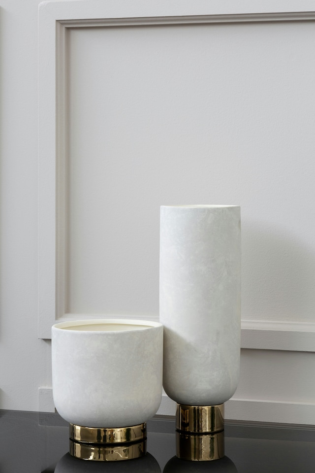 image 1 of Callie Large Ceramic Planter. White | White
