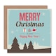 image 1 of Winter Scene Happy New Year Christmas Card