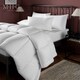 image 2 of MHG Living Striped 7.5 Tog Summer Duvet and Pillow Set|White|King