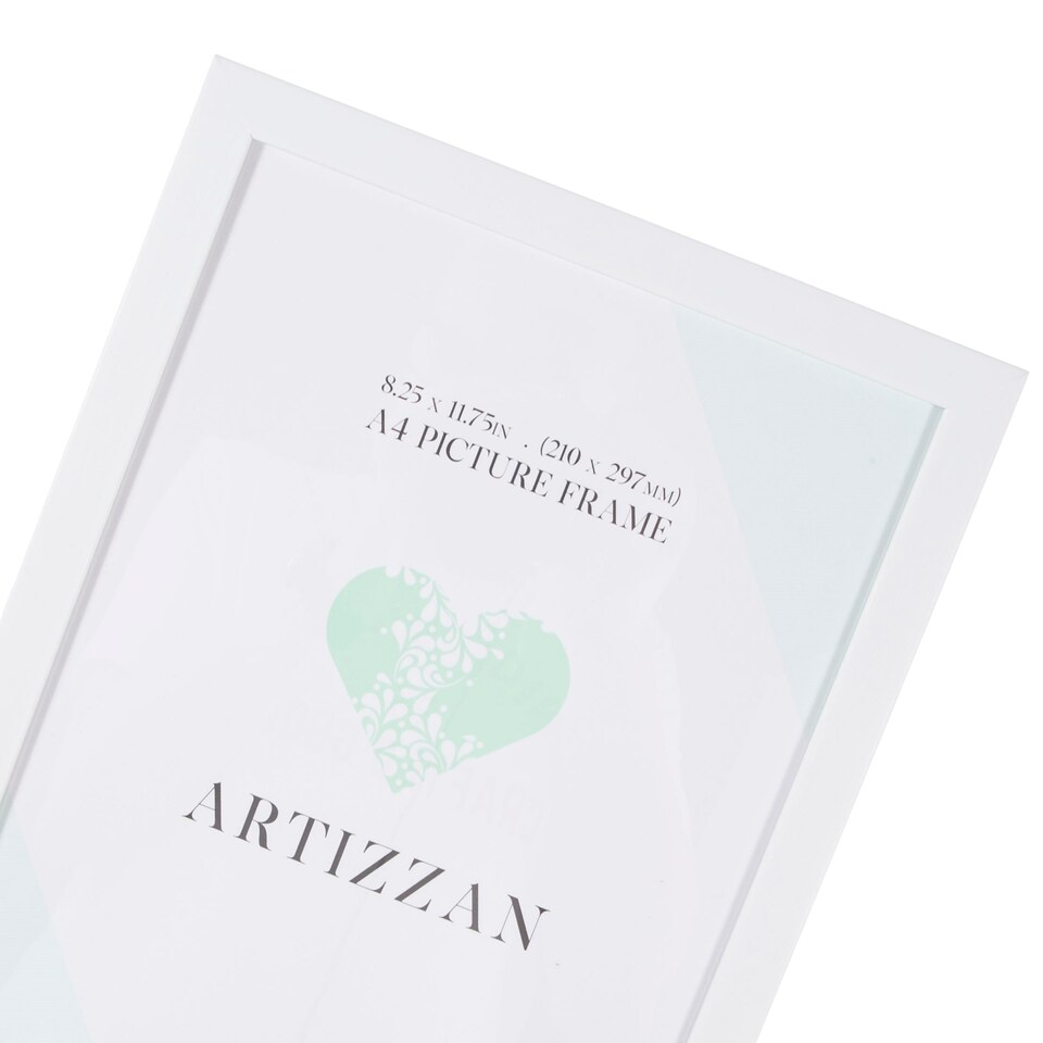 image 1 of Modern and Chic Mat White Wood Effect A4 Certificate Frame for Wall or Table | White | M