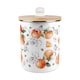 image 1 of Tangerines & Flowers Food Waste Caddy - Enamel 2L Kitchen Compost Bin