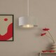 image 4 of LIGHT GREY VELVET DRUM SHADE & SILVER INNER (D35cm)