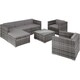 image 1 of Garden Furniture Set Lignano - modular outdoor sofa, 2 armchairs, coffee table | Grey | grey | 179 x 150 x 65 cm | 1