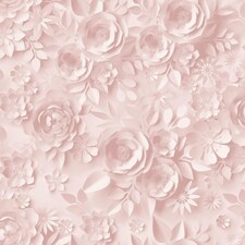 Muriva My Kingdom Flowers Textured Wallpaper - Pink - 10m x 53cm Pink