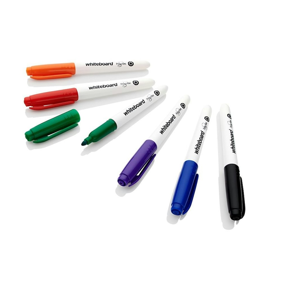 image 1 of Pack of 8 Assorted Dry Wipe White Board Markers by Pro:scribe