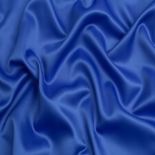 Blue Matte Polyester Satin Fabric for Dressmaking, 160cm / 62" Wide - per metre