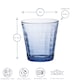 image 3 of Duralex Prisme Drinking Glasses - 220ml Tumblers for Water, Juice - Blue - Pack of 4 | Clear | Clear