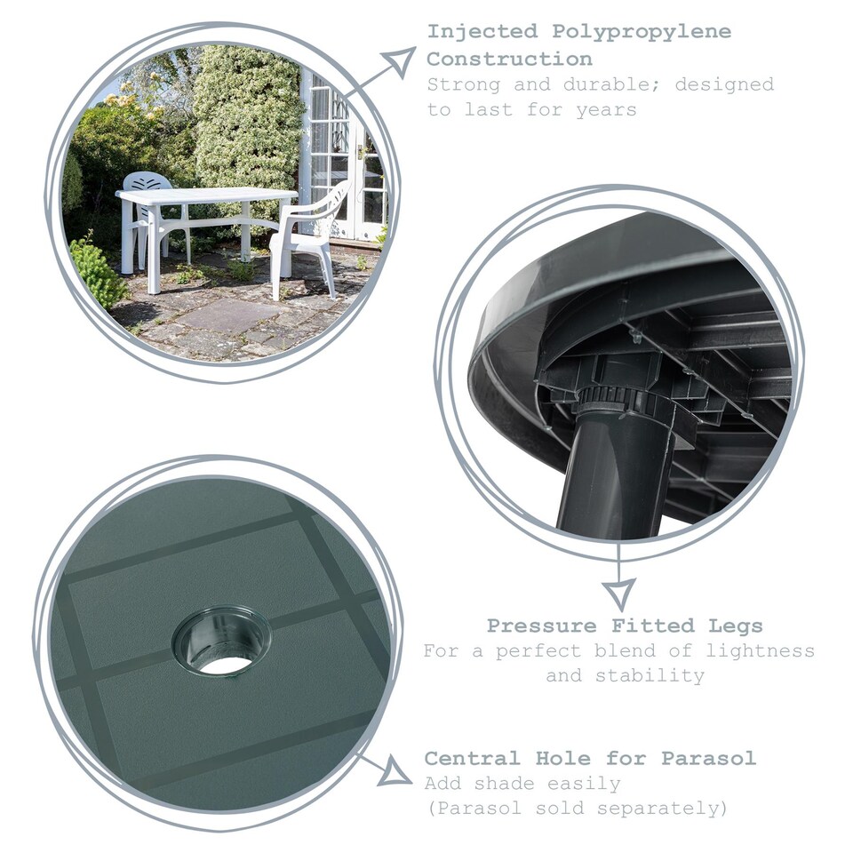 image 1 of Resol Gala 4 Seater Garden Dining Set - Green | Green | Green