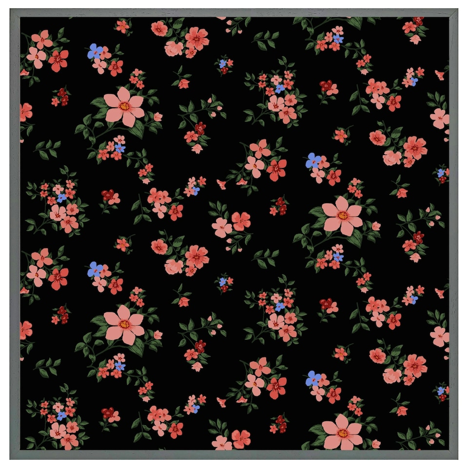 image 1 of Beautiful pink flowers (Picutre Frame) Brown | M