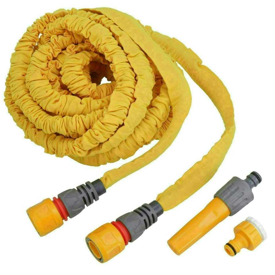 image 1 of Hozelock Superhoze Expanding Garden Hose Watering Pipe Kink Free 15mtr Yellow