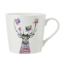 Mikasa x Tipperleyhill Stag Print Porcelain Mug, 380ml Multi