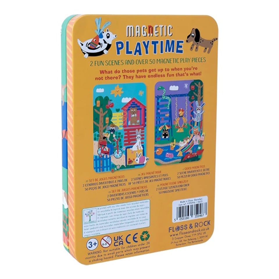 image 1 of Floss & Rock Magnetic Playtime Tin - Pets Fun