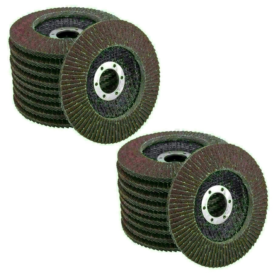 image 1 of Type 29 Premium Flap Grinding Sanding Discs 80 Flaps 80 Grit Medium 115mm 20pk