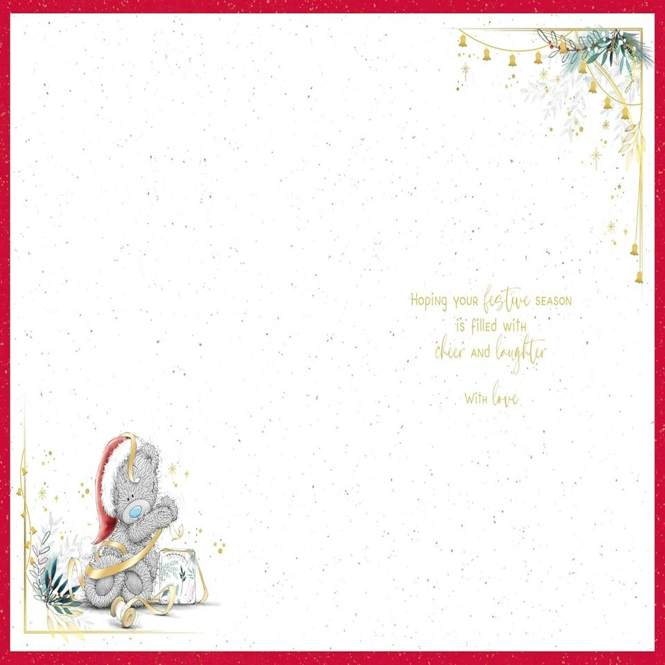 image 1 of Bear Holding Gift Gran Christmas Card
