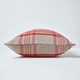 image 2 of Homescapes Grey & Red Tartan Pattern Cushion Cover - 45 x 45 cm | Red | Grey & Red | 45 x 45 cm