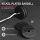 image 4 of Yaheetech 30 KG Barbell Weight Set Black