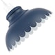 image 2 of Industrial and Modern Petal Design Navy Blue Metal Ceiling Pendant Light Shade | Blue