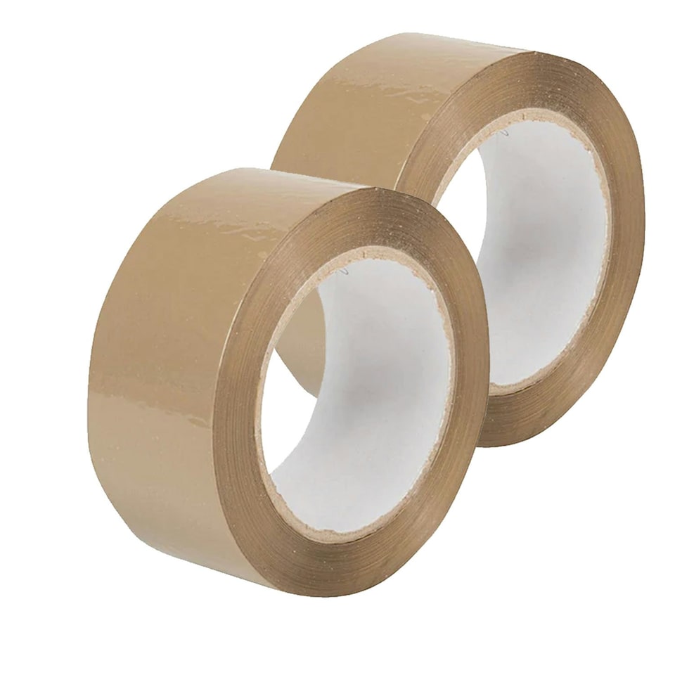 image 1 of 12 Rolls of Brown Low Noise Tape 50mm X 66m Strong Sticky Packaging Parcel Tapes