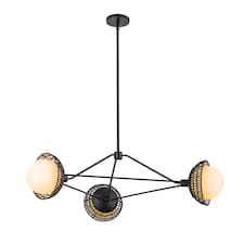 Alora Mood Perth Pendant Ceiling Light Contemporary Matt Black 3x E14