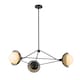 image 1 of Alora Mood Perth Pendant Ceiling Light Contemporary Matt Black 3x E14