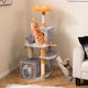 image 4 of COSTWAY 128 CM Tall Cat Tree Multi-Level Aesthetic Grey