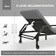 image 3 of Outsunny Wicker Chaise Sun Lounger Garden with Adjustable Backrest