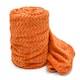 image 1 of Velosso Moda Ribbed Chevron Super Soft Blanket - 127cm x 152cm Orange | Orange